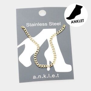 Anklet Stainless Steel Gold Metal Chain